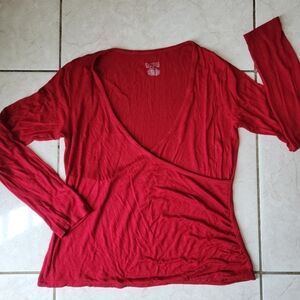Merona Rich Red Long Sleeve Top